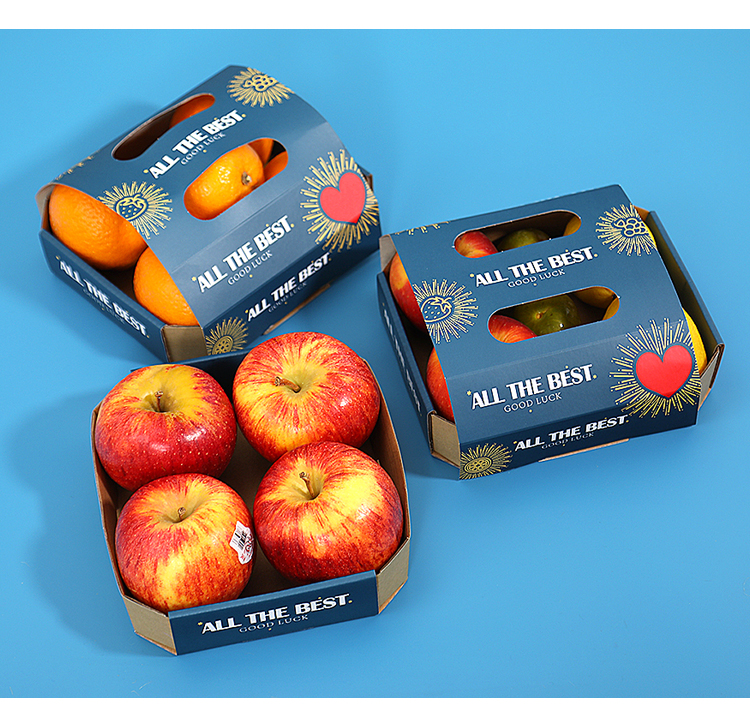 盒八角盒通用手提苹果包装水果牛皮提水包装盒纸质小苹果牛皮纸橙详情7