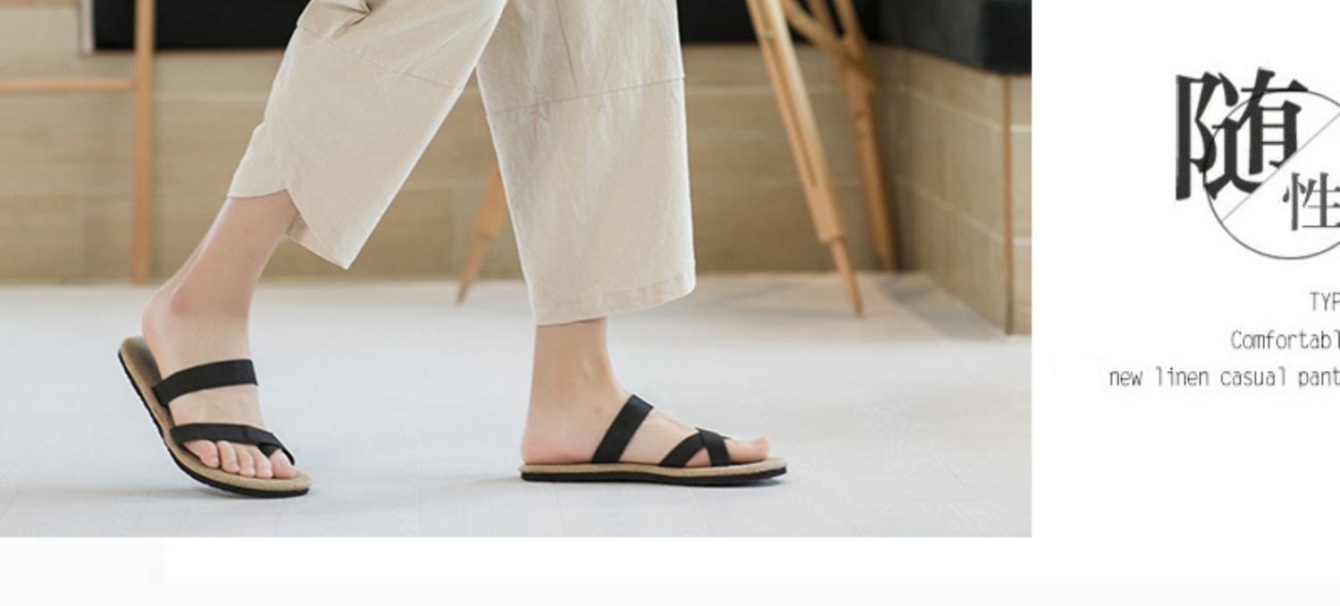 Aliexpress 2022 Summer New Style Chinese style simple solid color seven-inch wide-leg pants for men, beach pants, casual pants for men pic 48