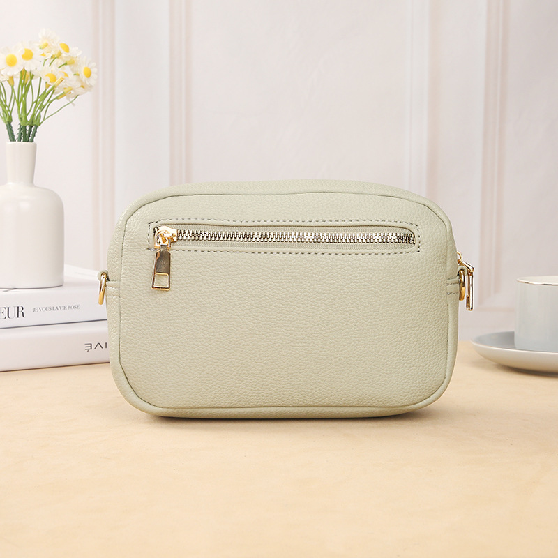 LONNY 潮流女包包2023新款荔枝纹纯色PU斜挎单肩包小方包现货女士细节图