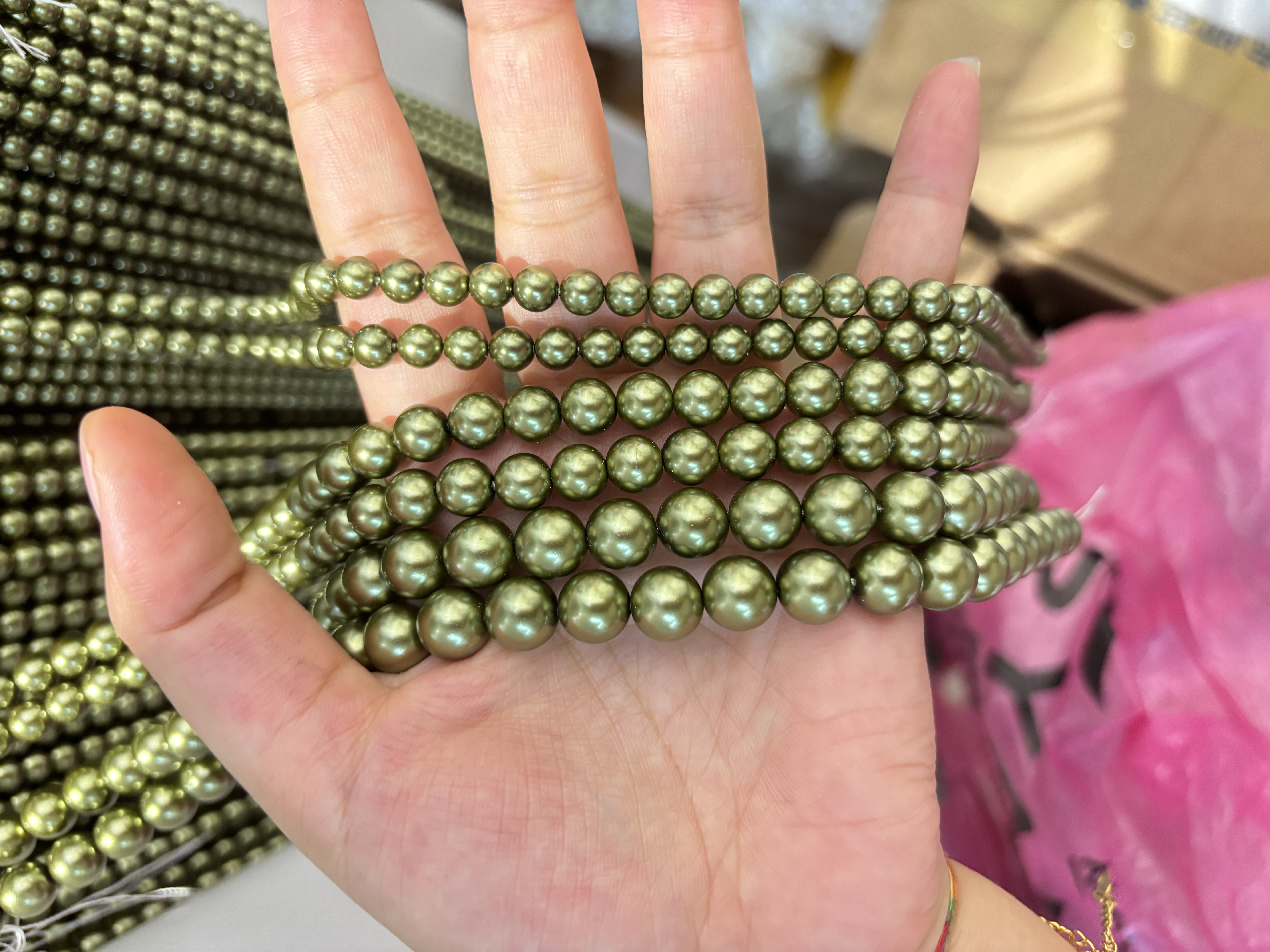 春秋季百搭珍珠女士手串 高档水晶珠子手链 女包包挂饰 珍珠水晶友谊饰品精选珍珠女士春秋季百搭珍珠女士春秋季百搭