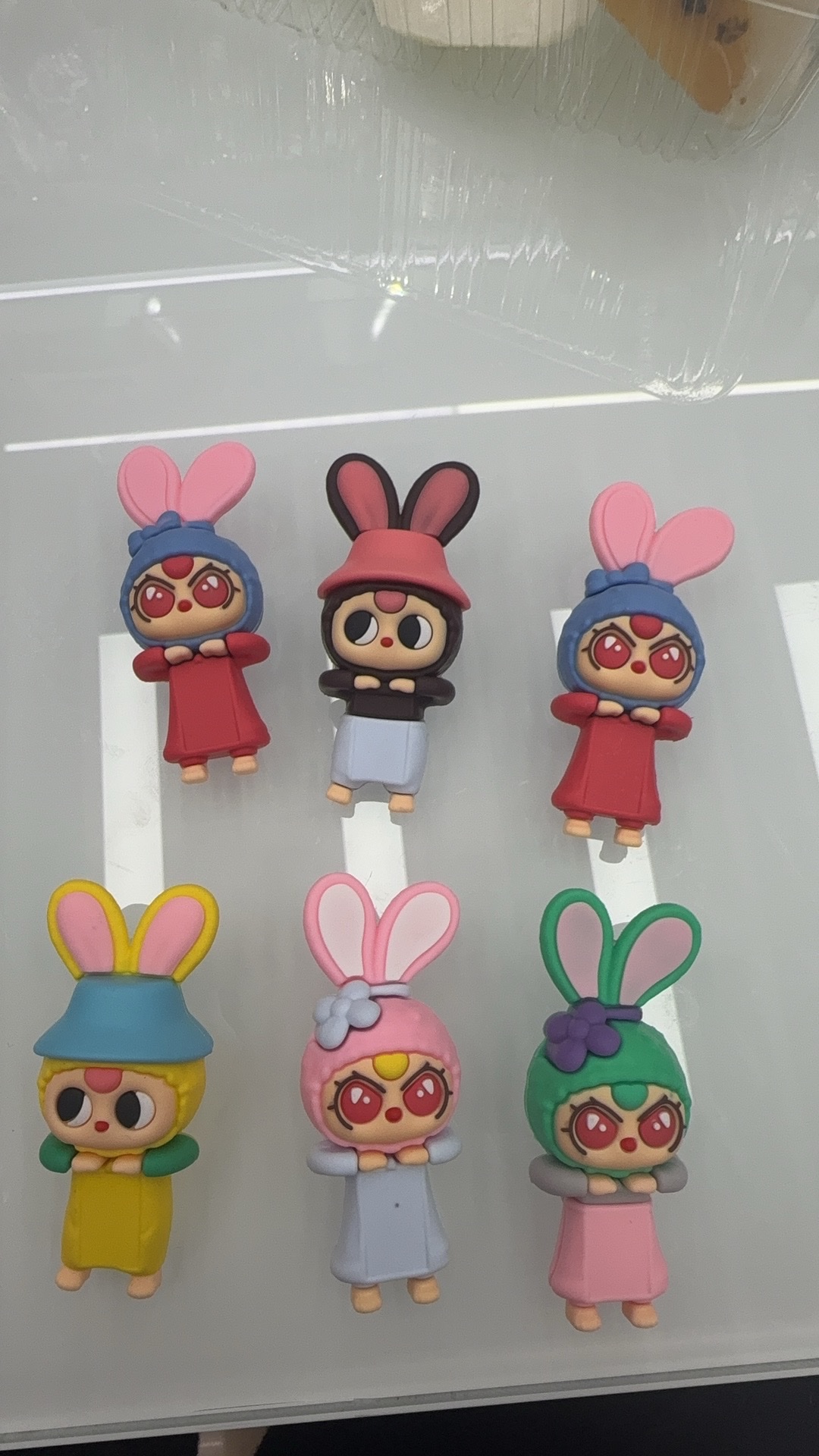 三岁儿童专用马卡龙色系小小兔趴趴款玩具 娃娃亲子互动游戏礼物 安全无毒材质产品图