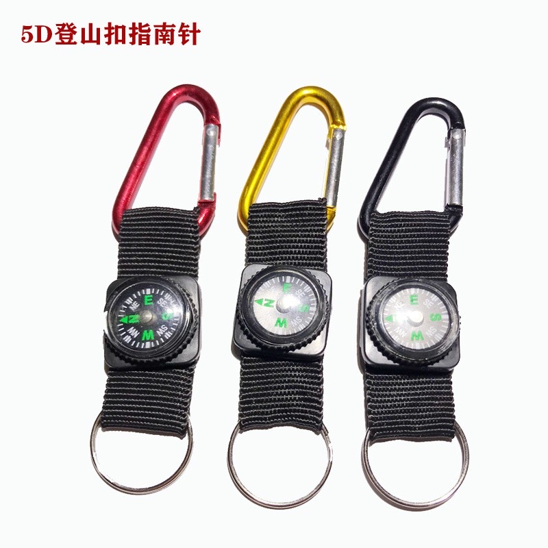 户外多功能登山扣带指南针 便携式求生装备 野外生存必备工具