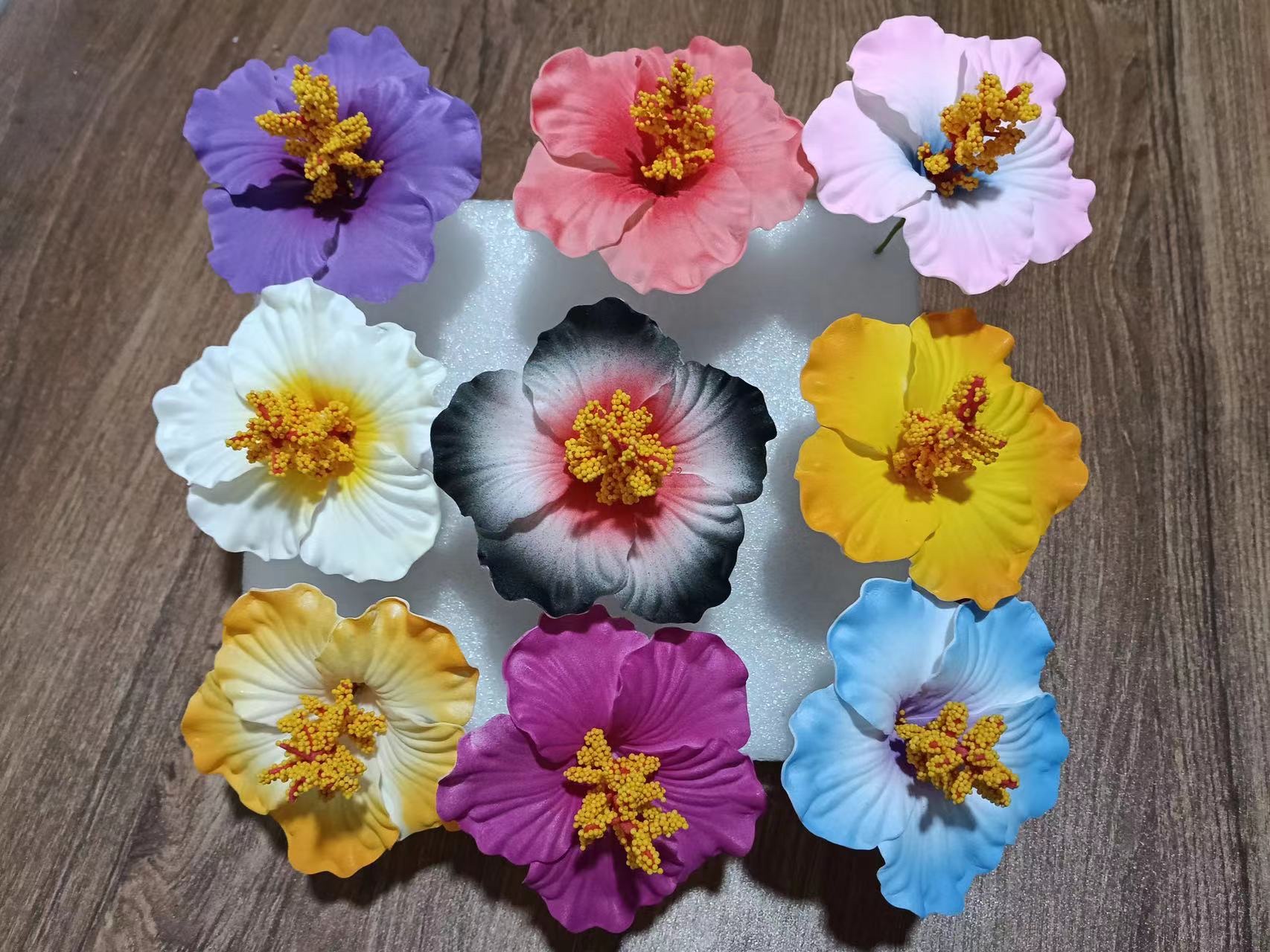 美国沙滩鸡蛋花头饰沙滩花发饰头饰品夏日海边造型装扮