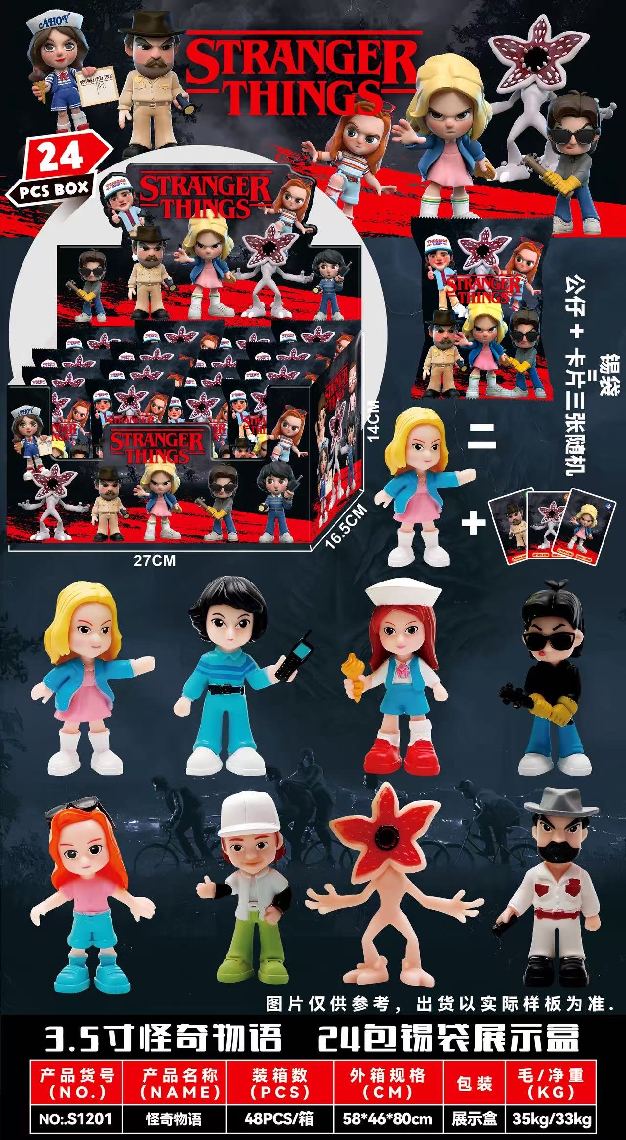 怪奇物语盲盒摆件公仔玩具收藏款创意手办潮流礼品产品图