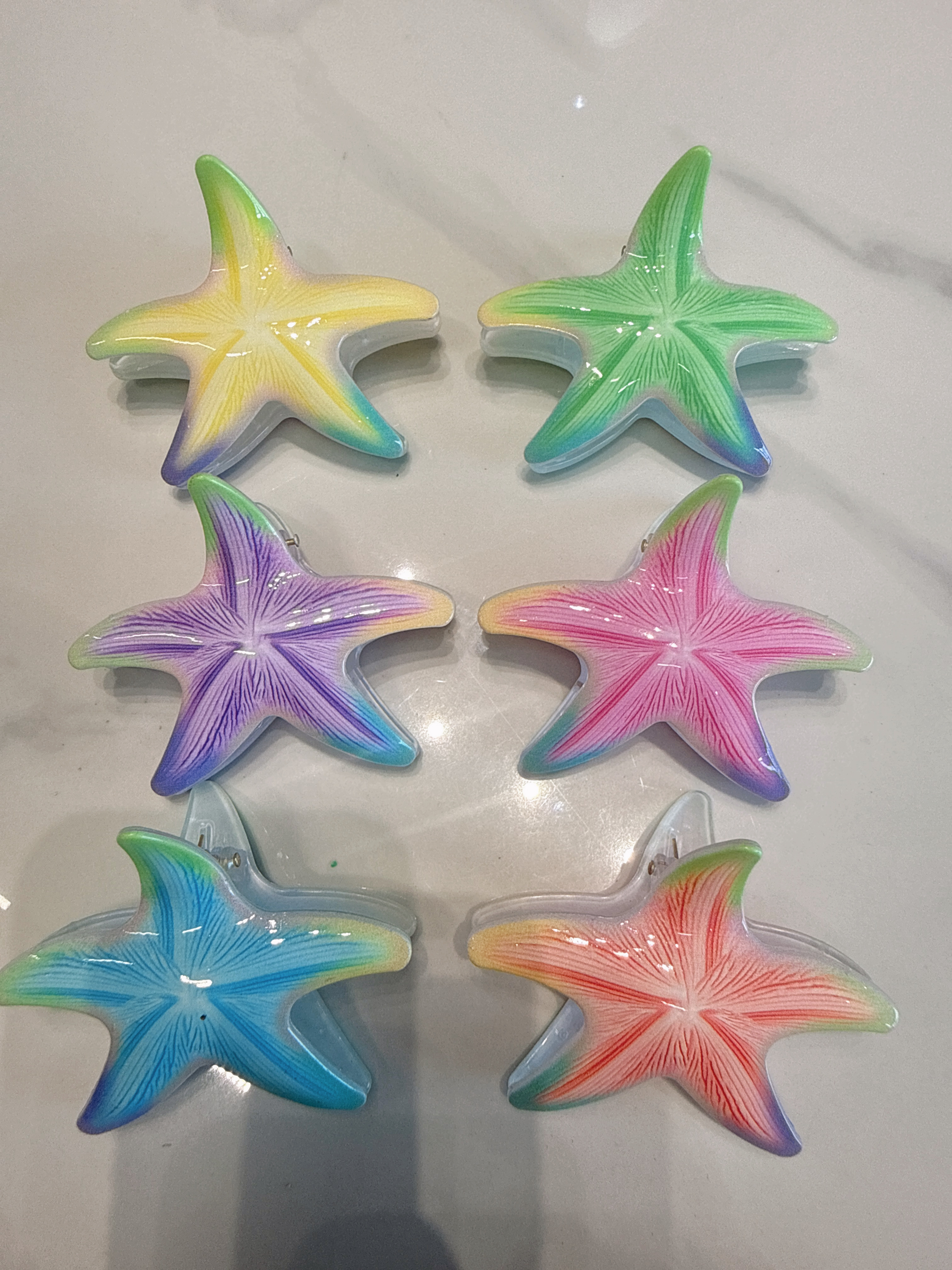 海星发抓，抓夹，海洋主题益智早教玩偶 仿真造型柔软安全爪子头饰品细节图