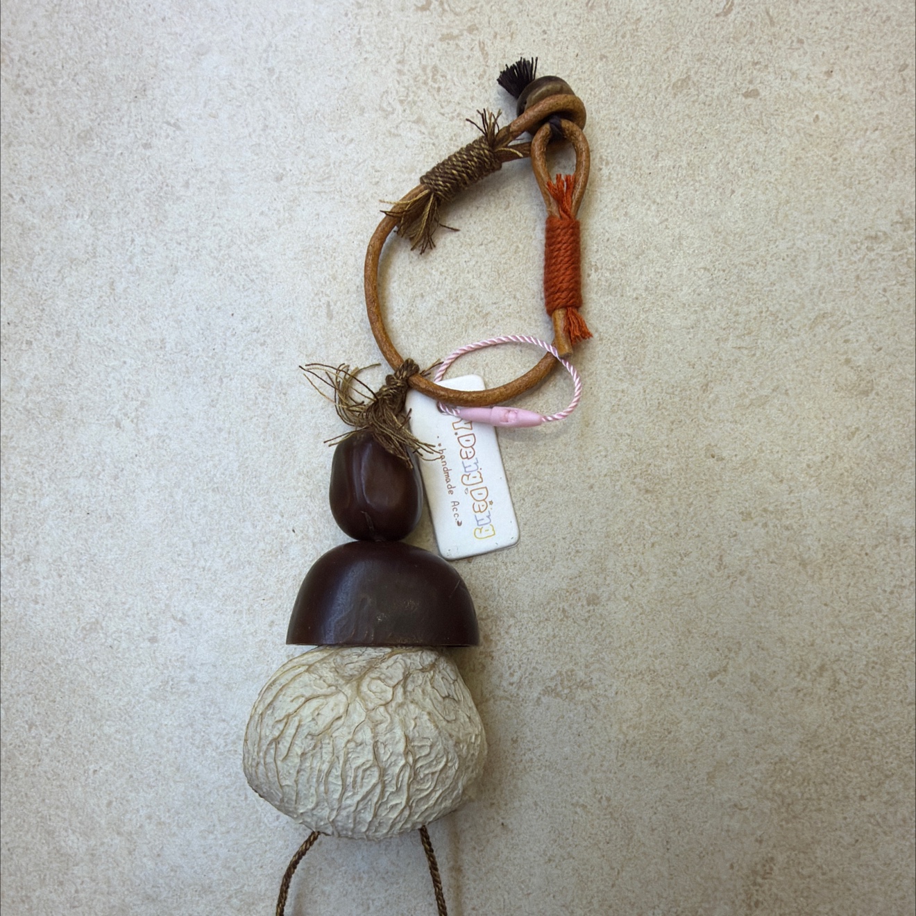 果壳摇铃吊坠可爱童趣装饰挂件小众设计感饰品