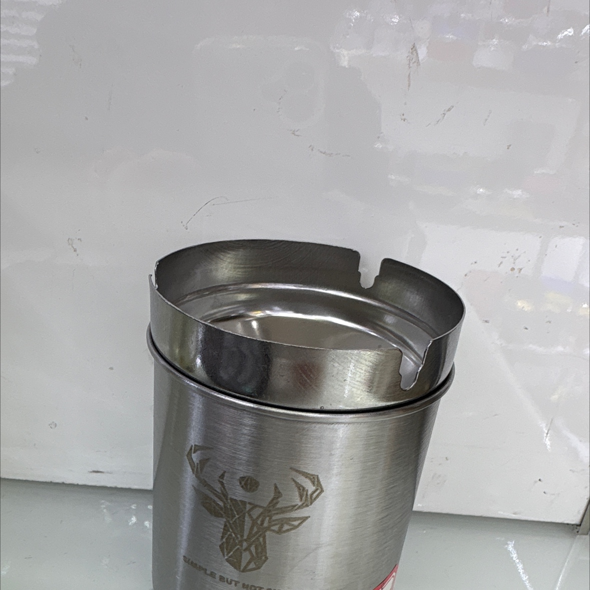 不锈钢个性创意烟灰缸家用办公桌面收纳杯