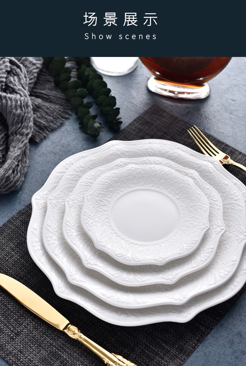 European-style relief teapots and soup plates for export, star hotel and Western restaurant plates