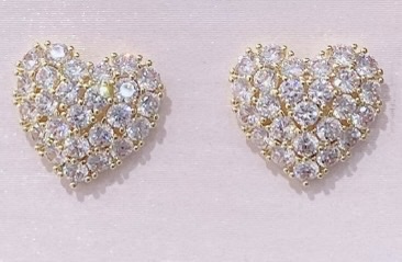 铜镶锆石耳针 精致时尚饰品 闪亮个性耳饰 简约设计感耳钉饰品