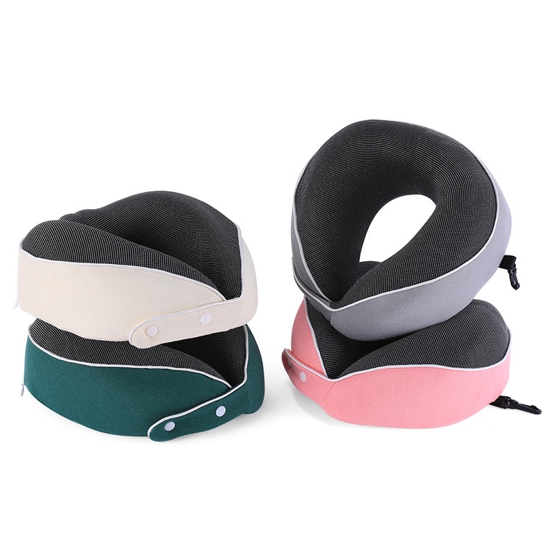 The U-shaped pillow is a comfortable and breathable sleep pillow with ergonomic design and individual packaging Item Picture