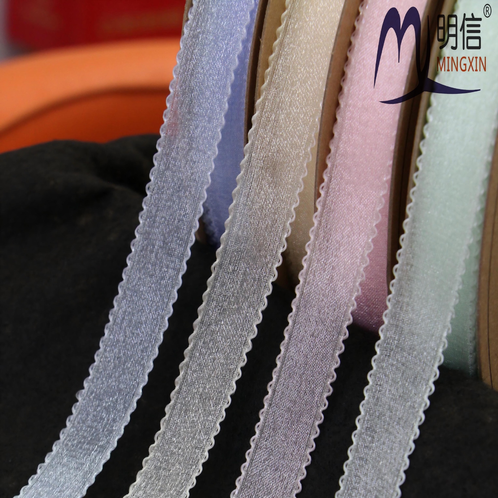 diy handmade bow hair accessory material with wavy edge snow gauze, bud edge transparent mesh gauze and wavy shape details Picture