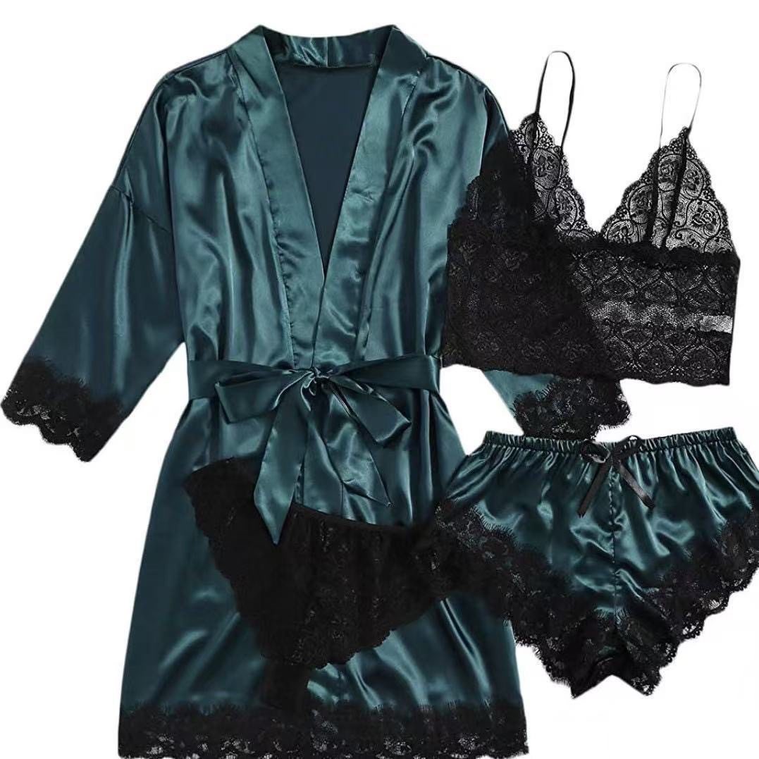 A four-piece set of sexy lace nightwear for women, elegant and comfortable Application Scenario