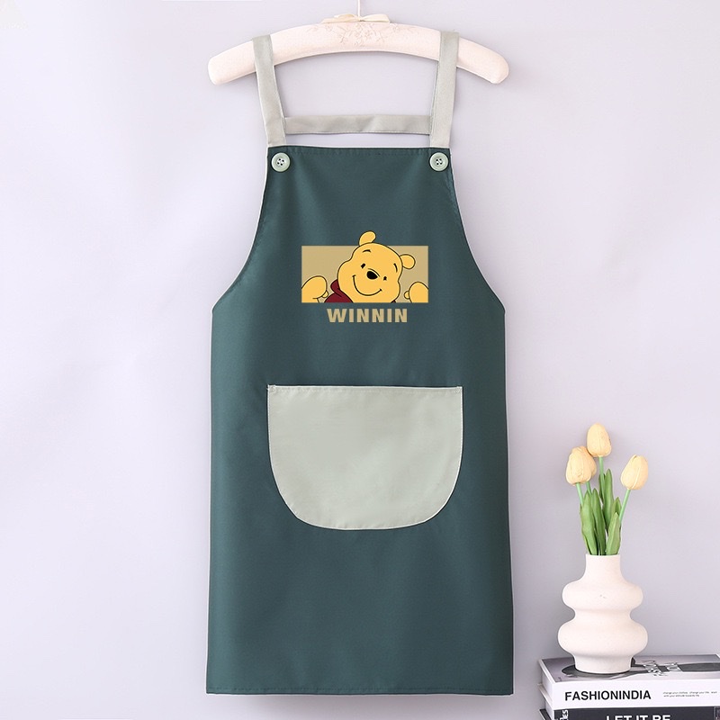 New fashionable and popular female waterproof and oil-proof apron cartoon cooking work clothes for home customization details Picture
