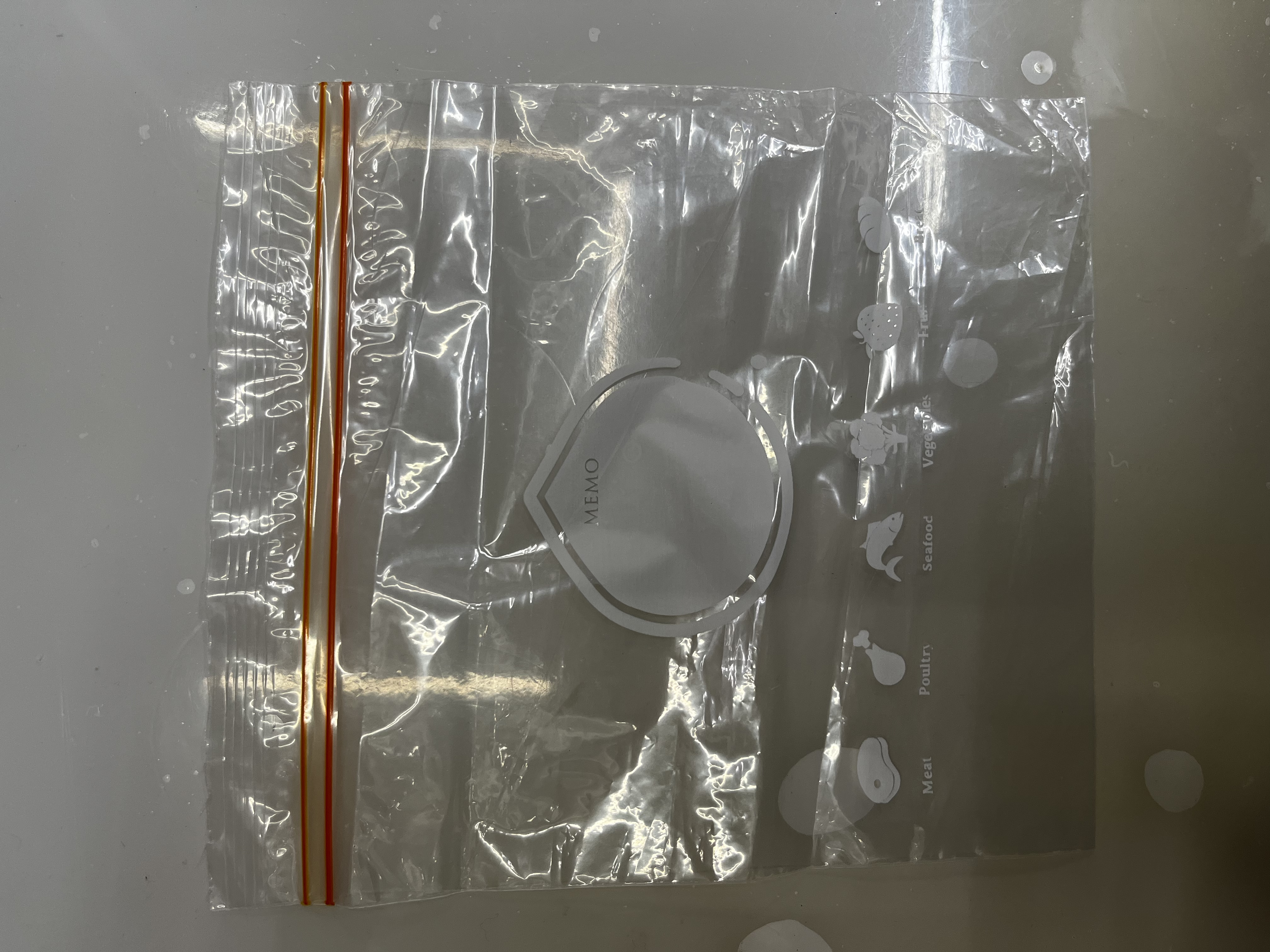 Double-bone food bags, fresh-keeping sealed bags, large-capacity household packaging, reusable details Picture