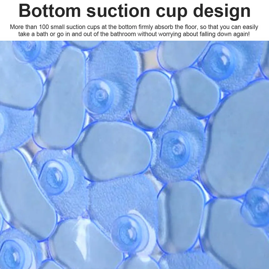 浴室防滑地垫PVC加厚卵石防滑淋浴浴脚垫透明防滑吸杯垫详情10
