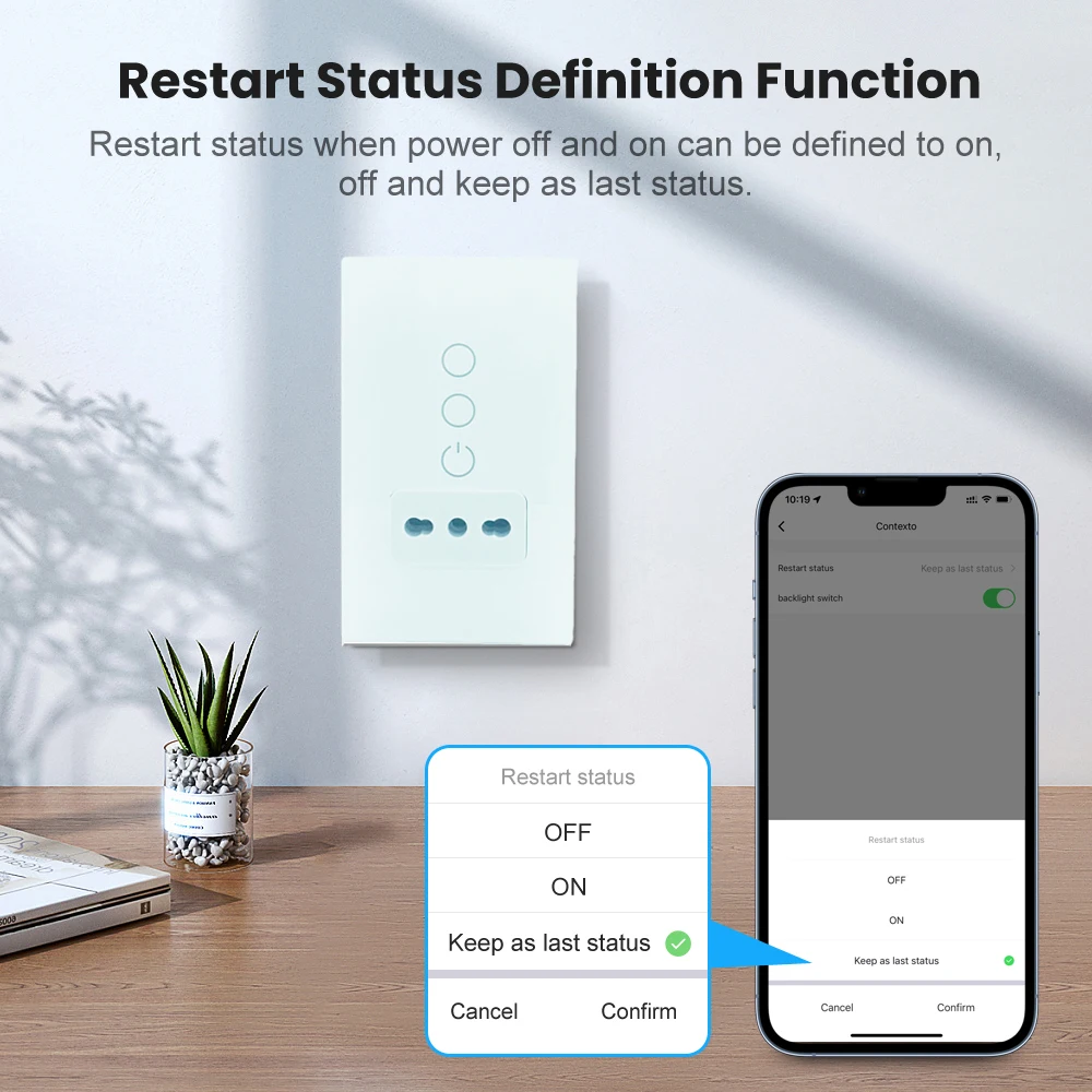 Wifi smart graffiti Italian wall socket glass panel Wireless control compatible with google home pic 4