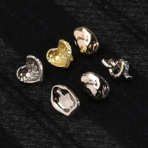 Latitude Personalized metal clothing, decorative buttons, men's and women's coats, tops, shirts, versatile buttons, cardigans, shirt button accessories, 4# silver, 6 pieces [14mm], no specifications Item Picture