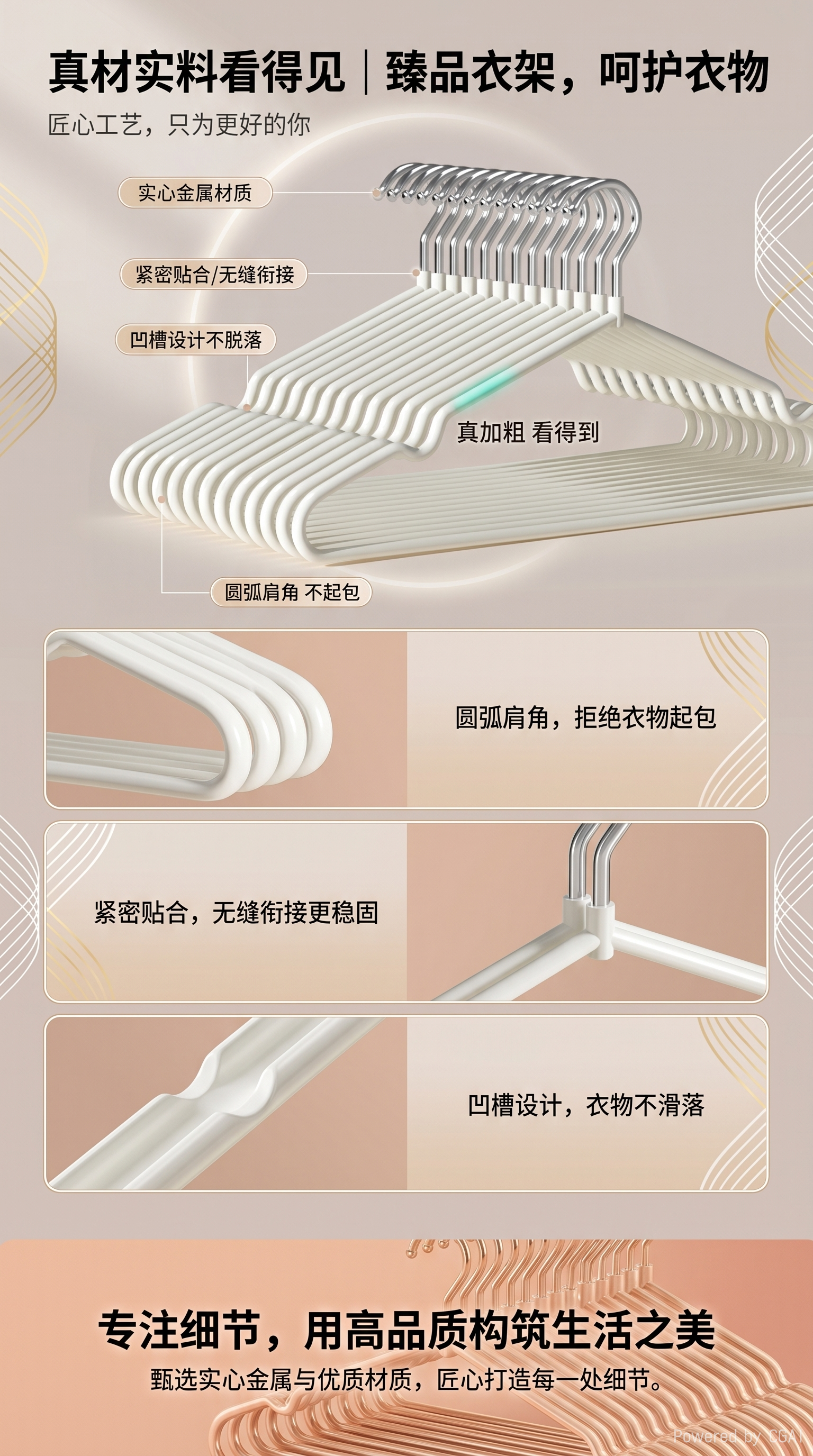 西装儿童通用衣架裤架衣服撑子多功能092157696详情2