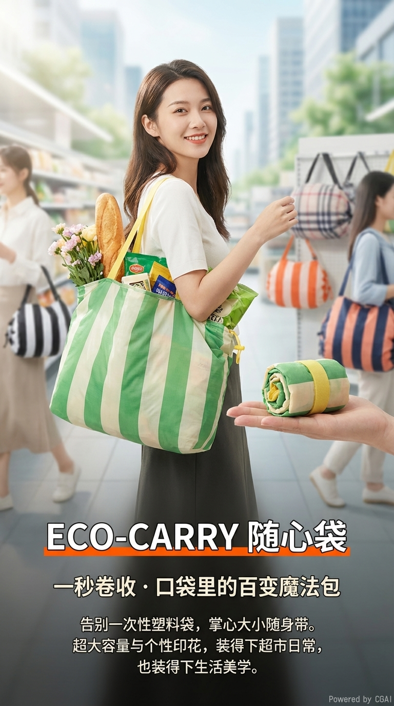 多色条纹图案可折叠旅行袋健身包收纳套装pp行李箱洗漱包干湿分离详情1