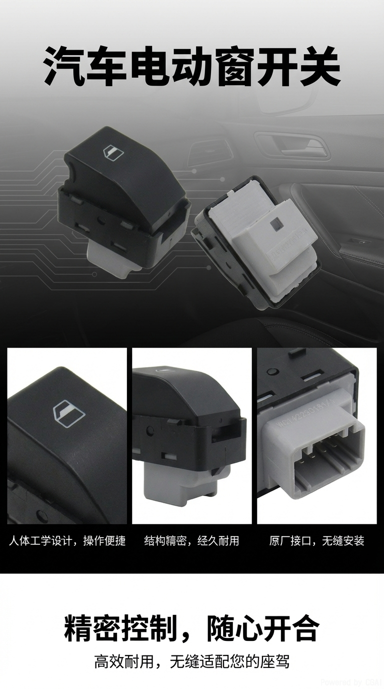Factory direct sales are suitable for Howo heavy truck window lifters, buttons, car electric doors and window switches WG1642330181 pic 1