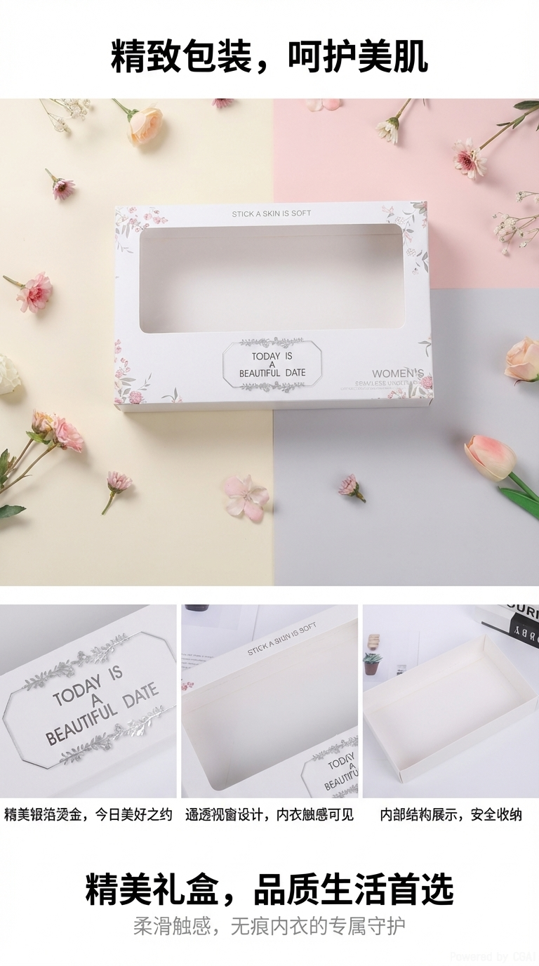 袜子包装纸盒礼品盒PVC包装盒纸巾纸盒礼盒装批发详情1