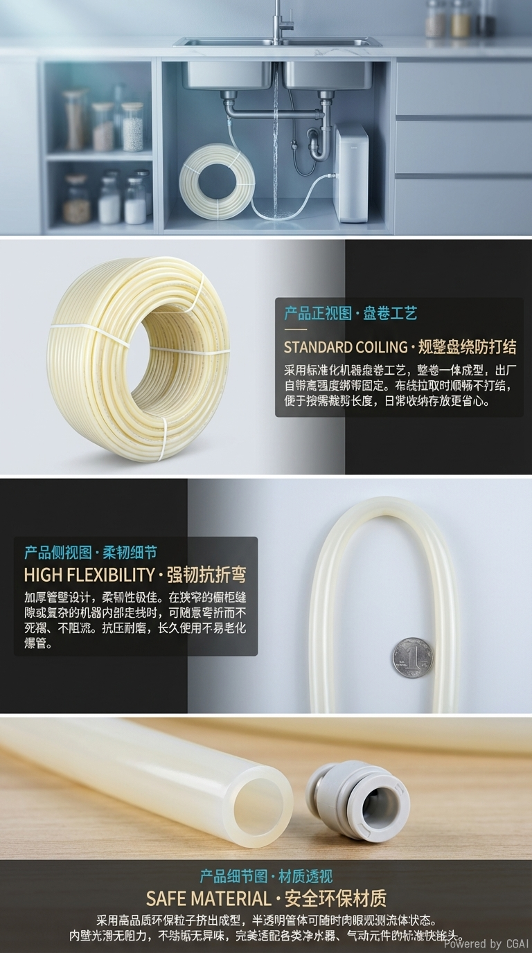 本色PEX冷热水管 地暖管 欧标 国标 三层阻氧详情2