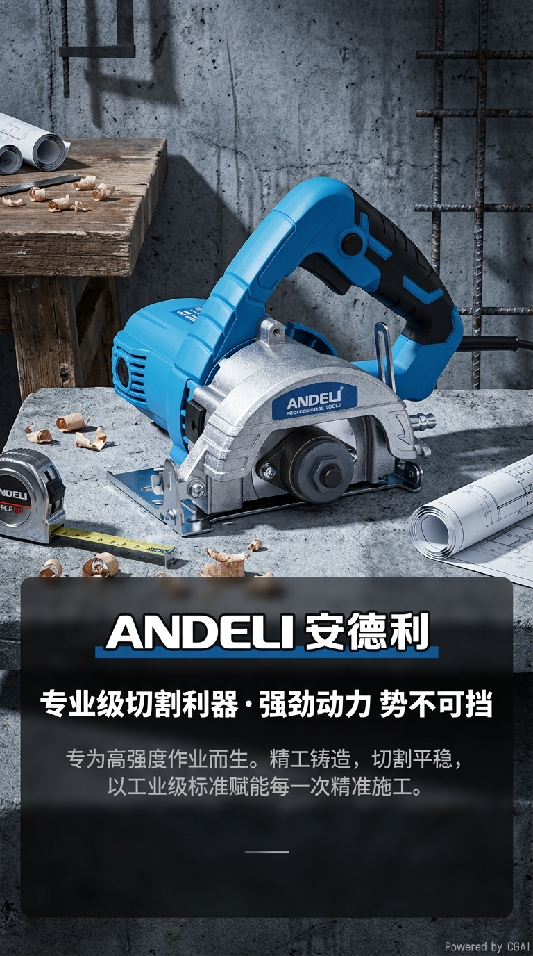 ANDELI ADL-6031 Professional marble machine, high-power stone cutting machine, tile and wood slotting and cutting machine pic 1