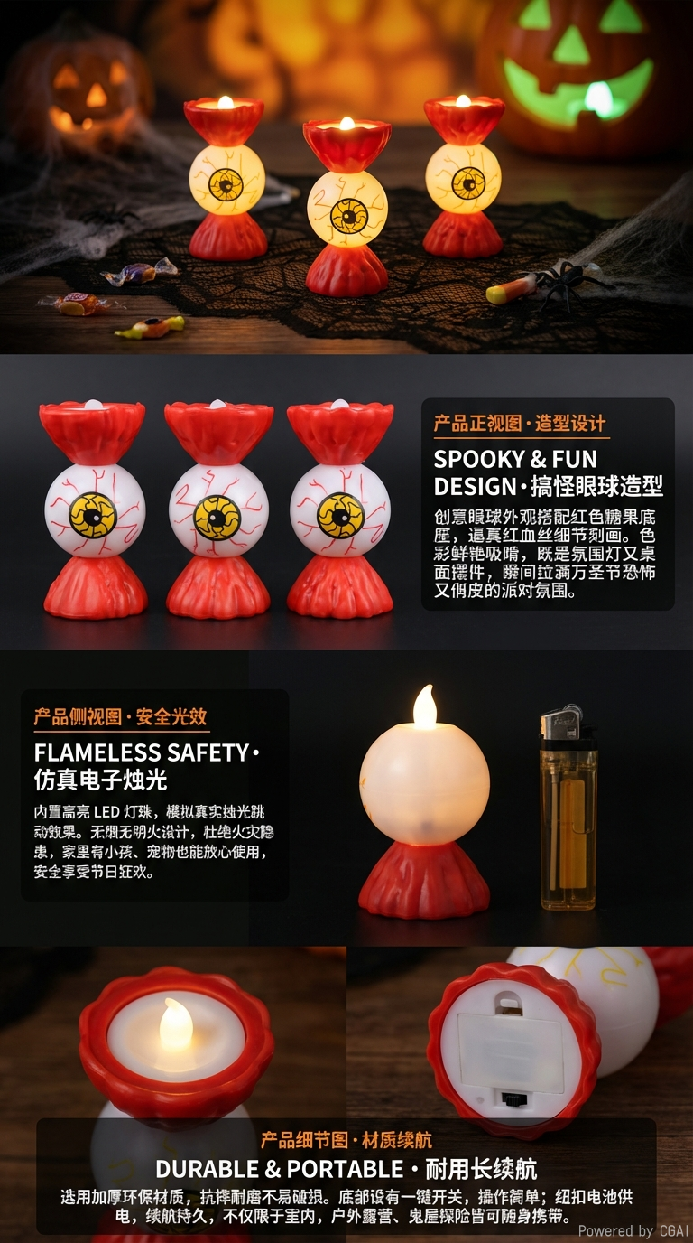 新款万圣节旋转眼球糖果灯详情1