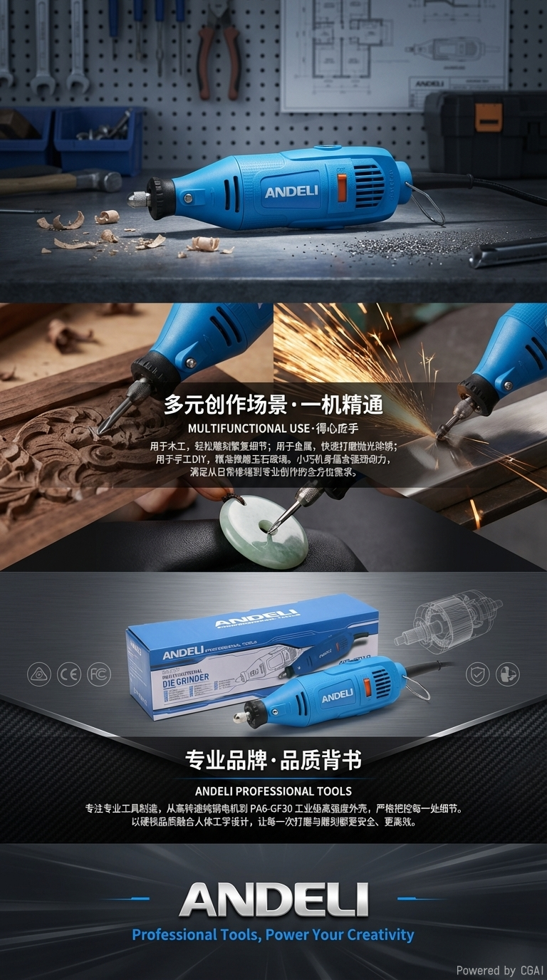 ANDELI ADL-6010 multi-functional electric grinding machine, knife sharpening machine, household multi-functional tool pic 3