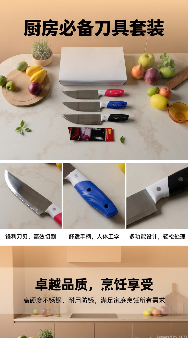 多色水果刀多功能厨房耐用锋利适用蔬果切详情1