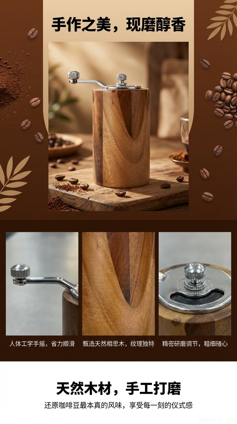 Coffee grinder, powder press, coffee mill, 120g daily necessities, coffee powder filter pic 1