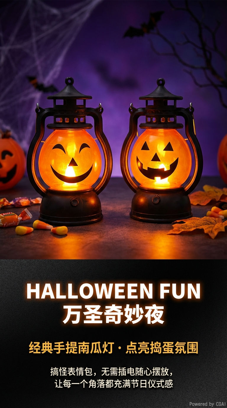 万圣节舞会表演用品煤油小夜灯节日道具详情1