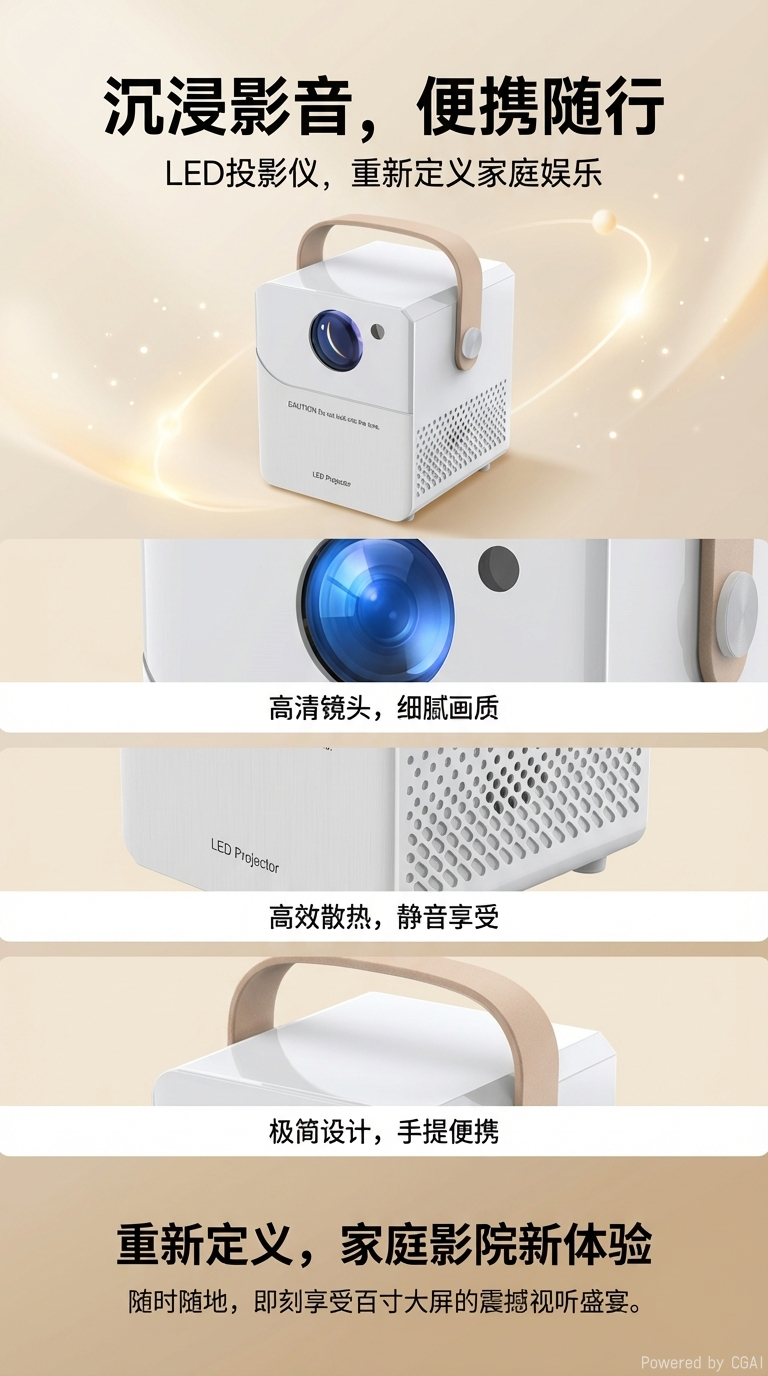 星空投影仪儿童HY300智能投影仪海外版投影仪器详情1