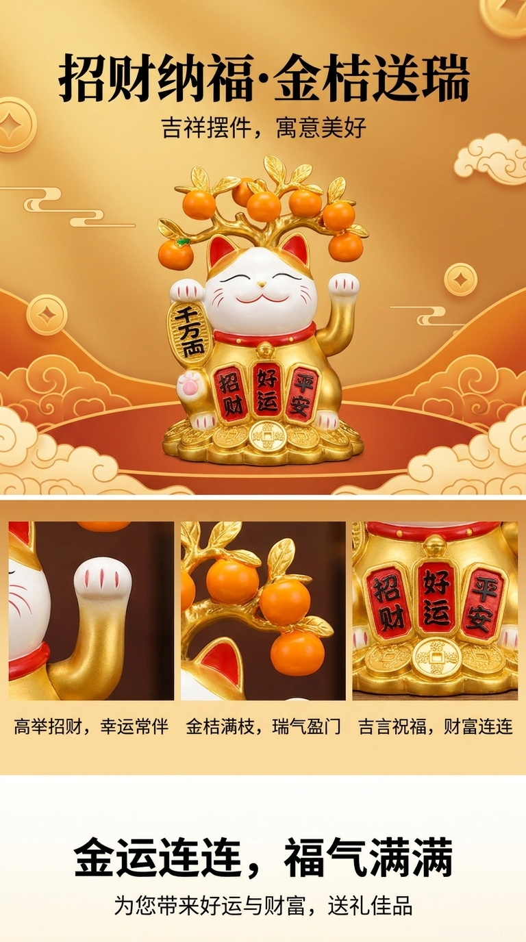 招财猫太阳能招财猫好运猫详情1