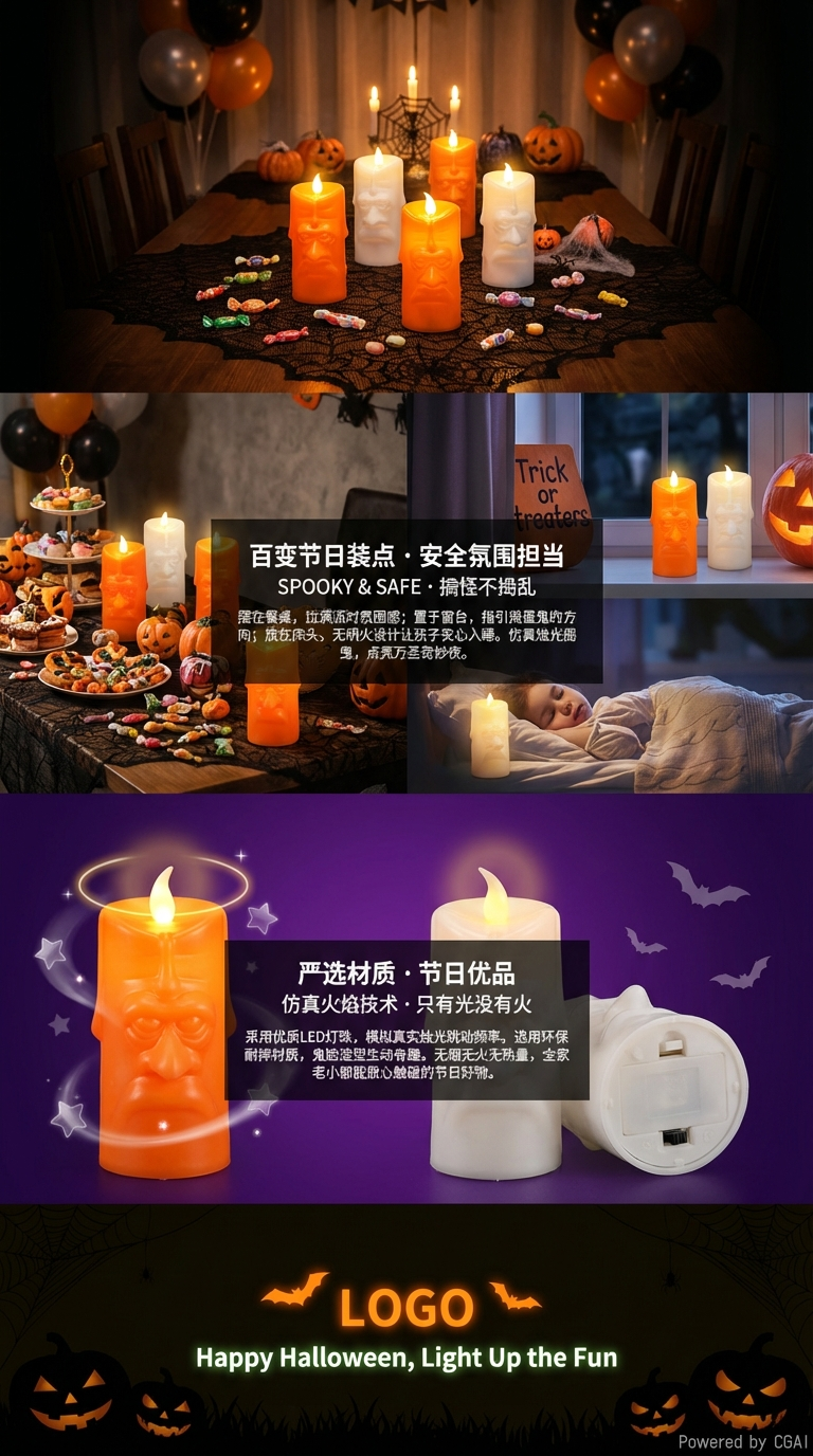 万圣节小电子蜡烛气氛派对批发详情3