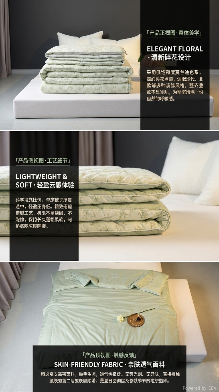 Custom-made bedding with 100-count pure cotton brushed fabric waterproof quilt covers pic 2