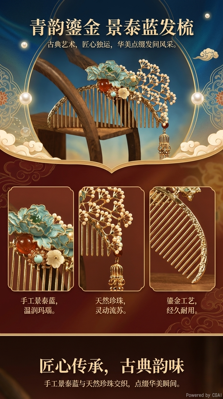 A complete box of traditional Chinese style wedding hair accessories, combs, hair accessories, telephone lines and rubber bands pic 1