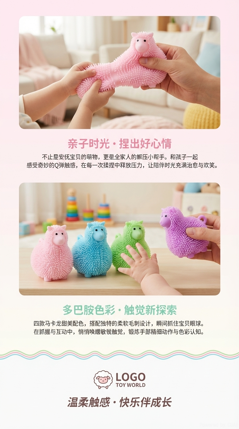 Little Alpaca, a best-selling toy for squeezing kids, is sold directly from the factory pic 3