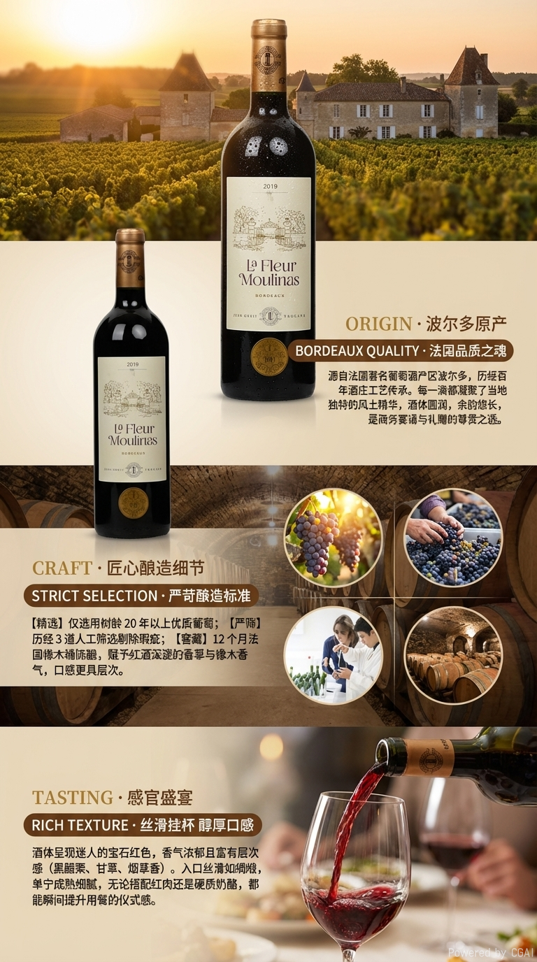 Red wine, dry red wine, 12 degrees, 750ml, rich and mellow, fruit-flavored, suitable for family consumption. 1659, 15293 pic 2