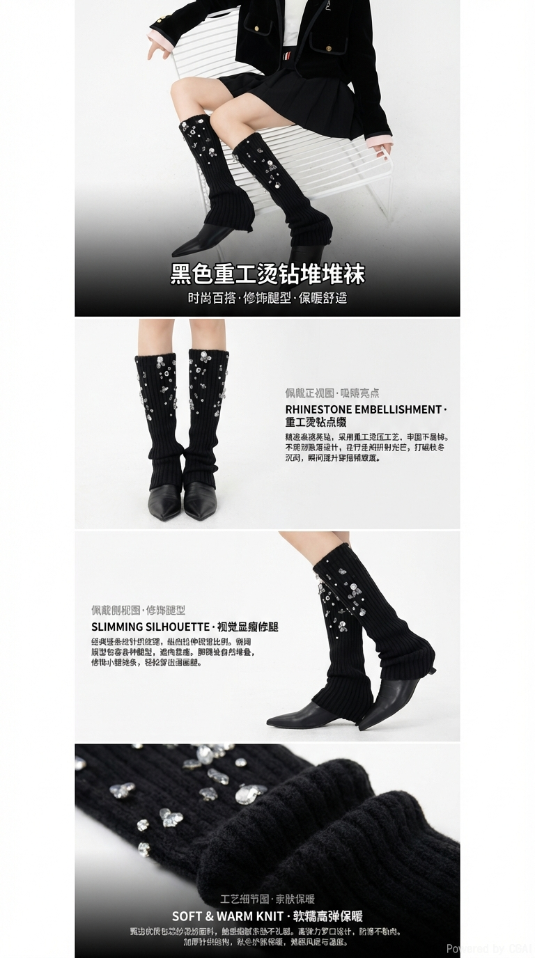 极简金属扣饰 轻奢点缀 重塑成人袜子高级感  时尚袜子配饰袜扣详情2