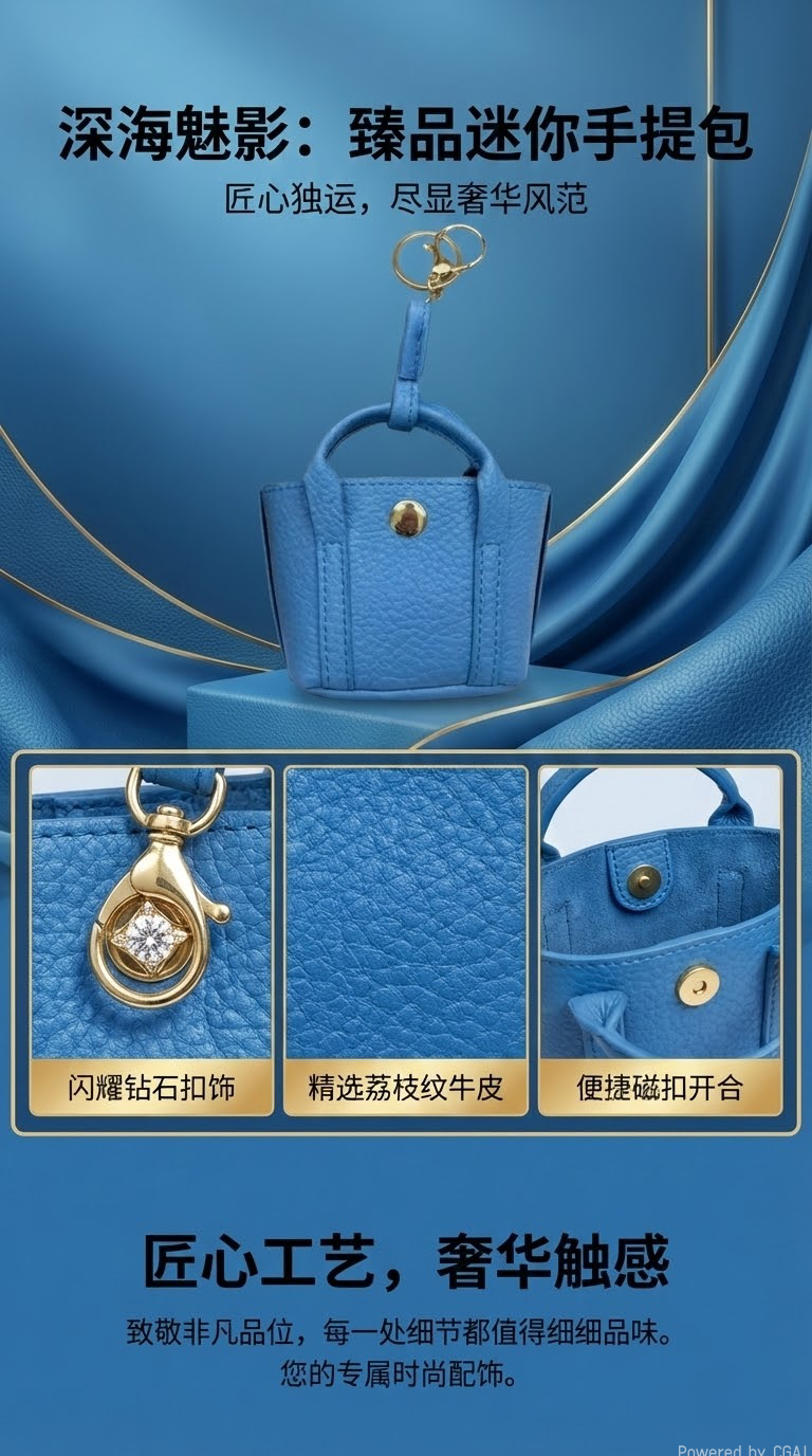 男士手提包双肩包头层牛皮皮质箱包手提毛毡袋春天花园钻石纹皮革潮流休闲男款多功能包详情1
