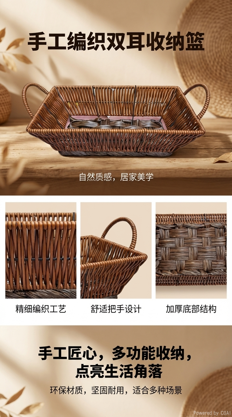 Cesta de panadería cesta de frutas cesta de tejido de plástico cesta de almacenamiento control remoto cesta de almacenamiento de misceláneo superpack cesta de embalaje de regalo material ecológico pic 1