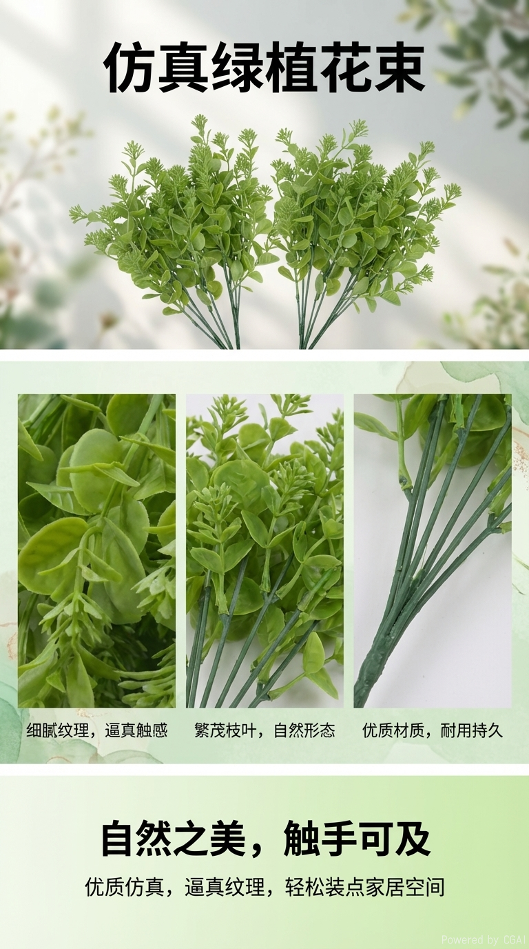 仿真5叉喷色水草塑料假花植物墙DIY装饰工艺仿真绿植水草仿真绿植仿真绿植现货补柜详情1