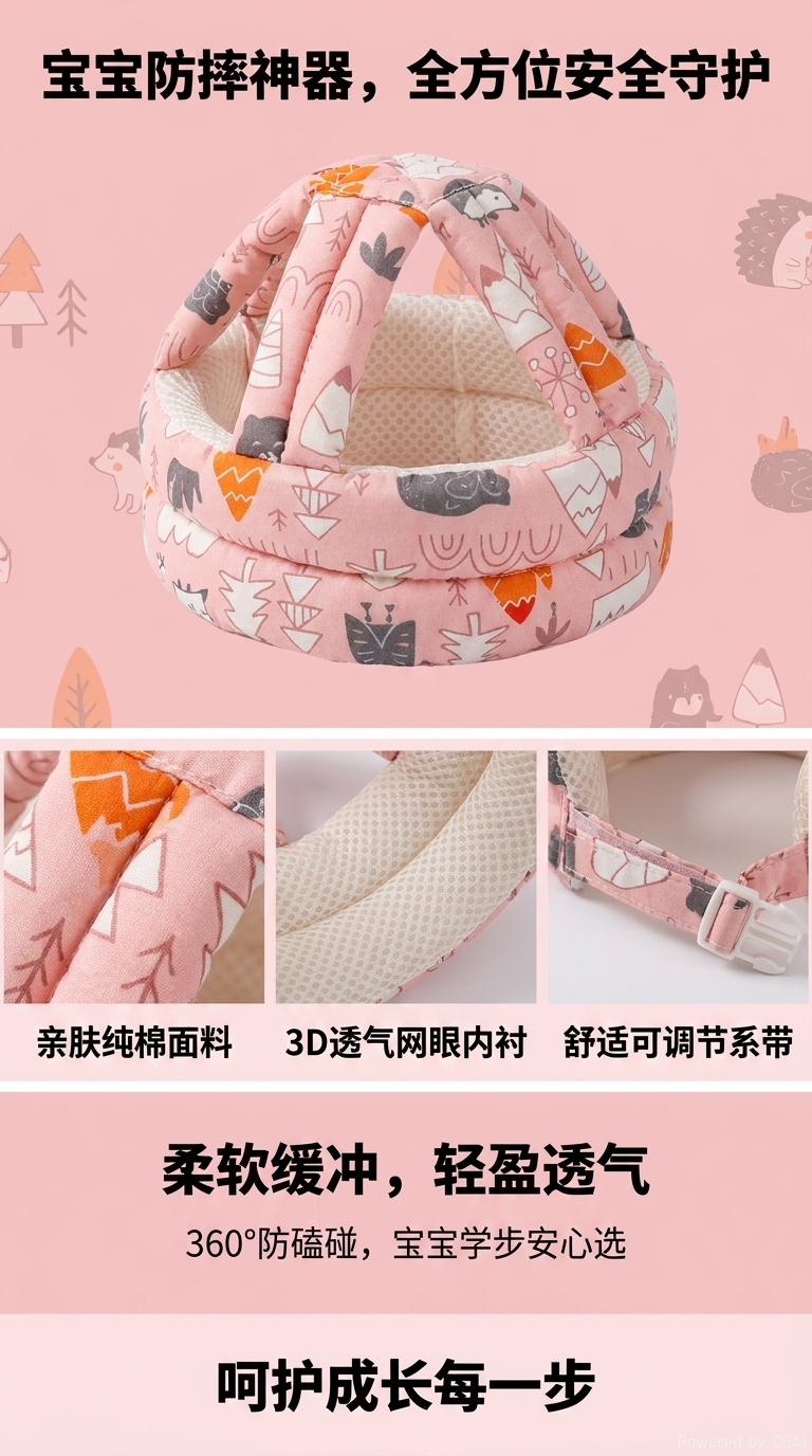 儿童洗发盆洗头帽帽子防滑柔软透气详情1