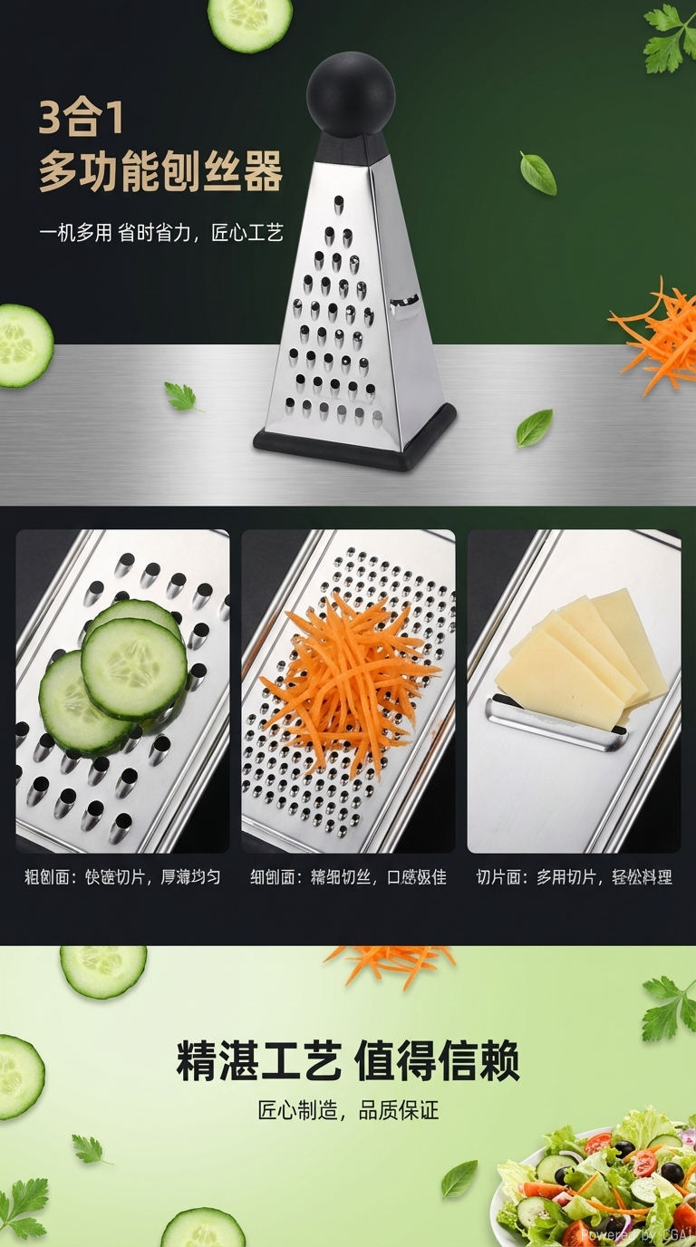 Multi-functional shredder, kitchen shredder, potato grater, vegetable cutter pic 1