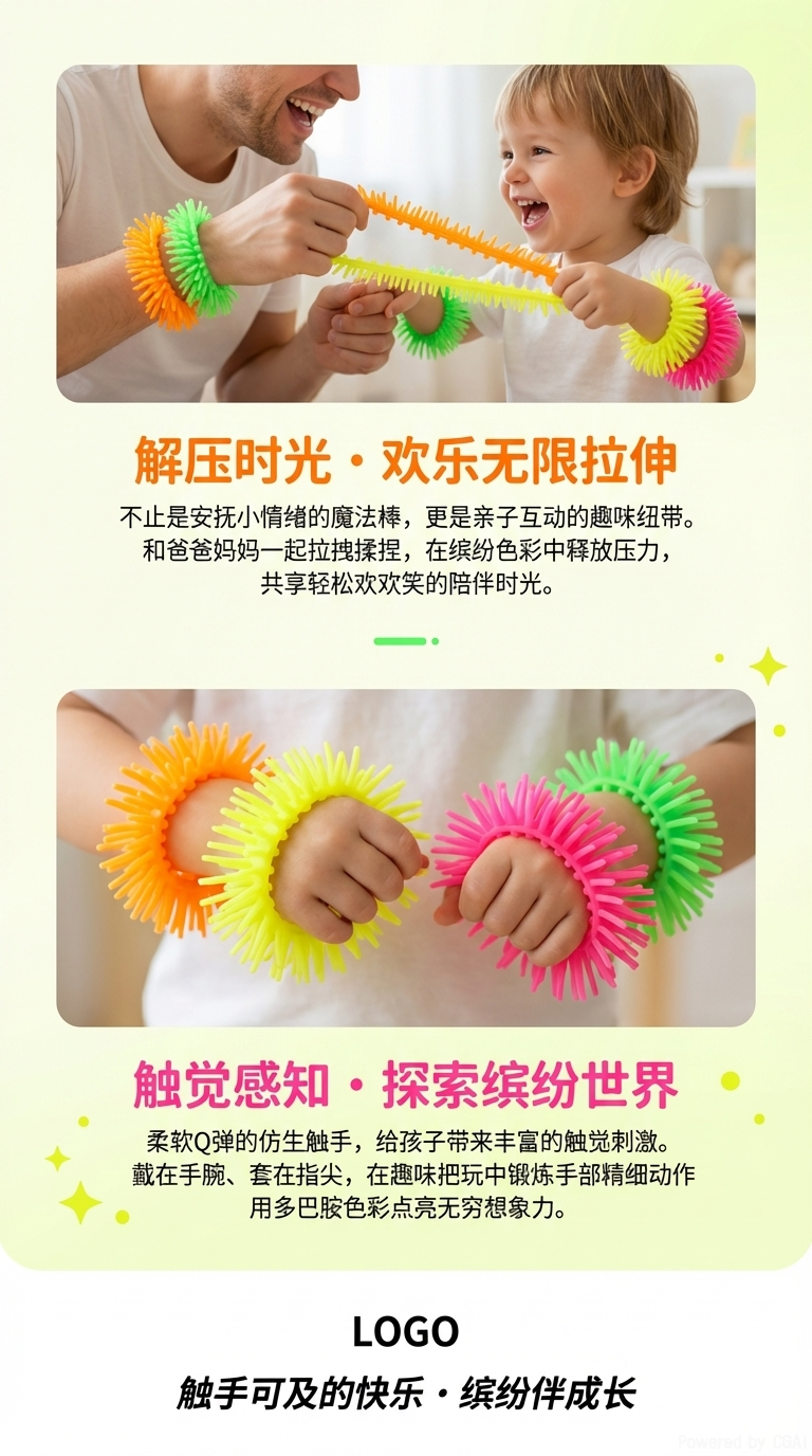 小孩挤压玩具神器最新款手环爆品工厂直销详情3