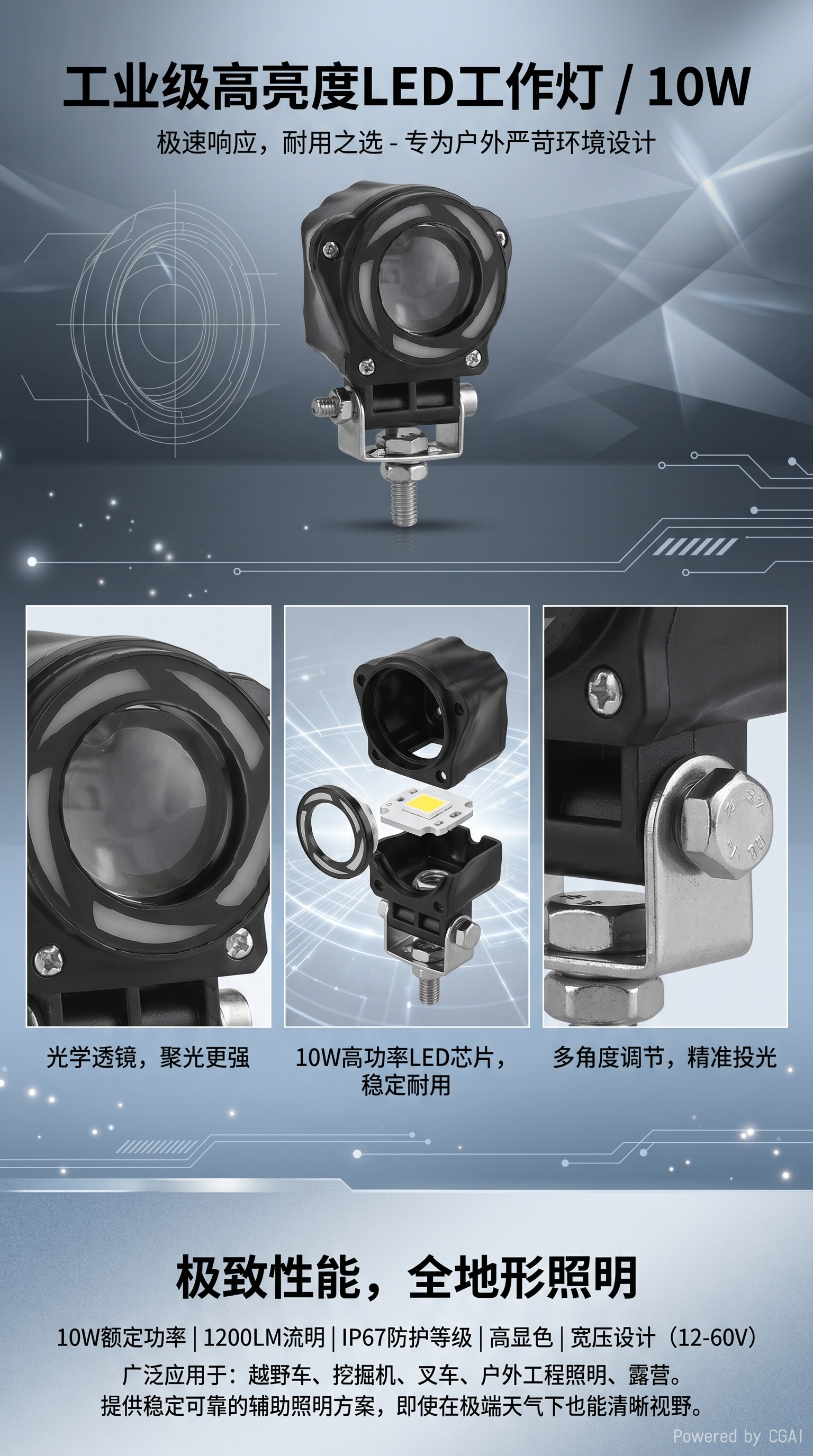 LED摩托车前照灯大灯灯具高清照明强光耐用详情1