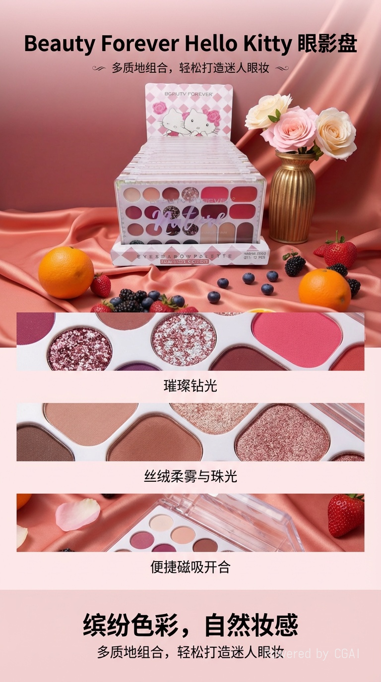 Eye shadow, lipstick, foundation cream pic 1