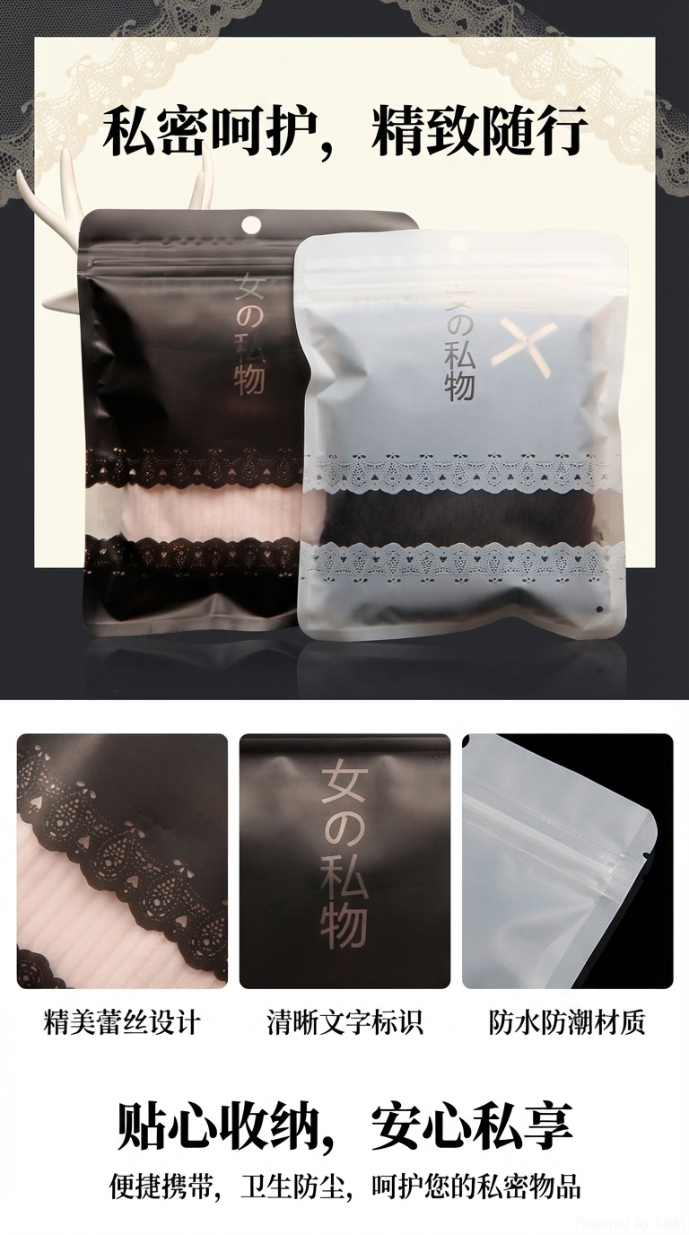 包装袋+内衣裤透气防潮收纳袋家用大容量可重复使用详情1