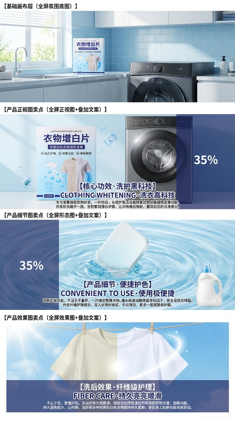 源头厂家衣物去渍去黄增白片跨境代发白色衣物修复增亮翻新洗衣片详情2